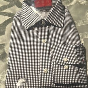 Men's Black and White Checkered Shirt